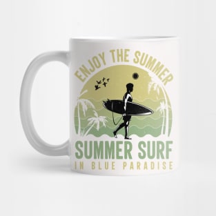 Old School Enjoy The Summer Surf Mug